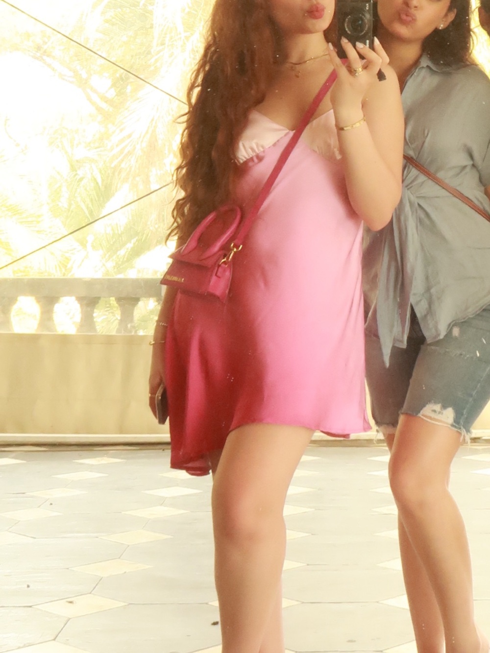 Glassons Pink Ombré Slip Dress